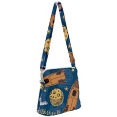 Missile Pattern Zipper Messenger Bag by Amaryn4rt