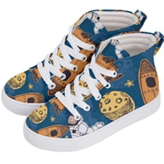 Missile Pattern Kids  Hi-top Skate Sneakers by Amaryn4rt