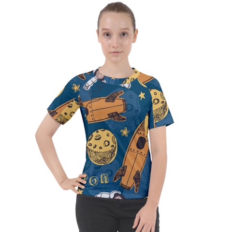 Missile Pattern Women s Sport Raglan Tee by Amaryn4rt