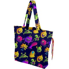 Space Patterns Drawstring Tote Bag