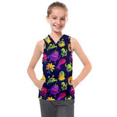 Space Patterns Kids  Sleeveless Hoodie by Amaryn4rt