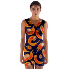 Space Patterns Pattern Wrap Front Bodycon Dress by Amaryn4rt