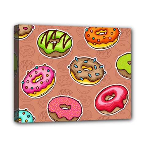 Doughnut Doodle Colorful Seamless Pattern Canvas 10  X 8  (stretched) by Amaryn4rt