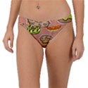 Doughnut Doodle Colorful Seamless Pattern Band Bikini Bottom View1