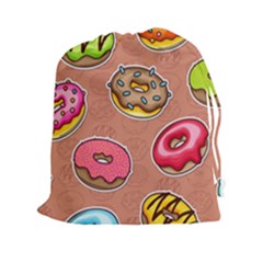 Doughnut Doodle Colorful Seamless Pattern Drawstring Pouch (2xl) by Amaryn4rt