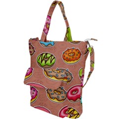 Doughnut Doodle Colorful Seamless Pattern Shoulder Tote Bag by Amaryn4rt