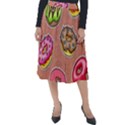 Doughnut Doodle Colorful Seamless Pattern Classic Velour Midi Skirt  View1