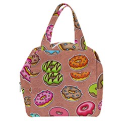 Doughnut Doodle Colorful Seamless Pattern Boxy Hand Bag by Amaryn4rt