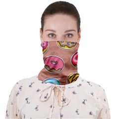 Doughnut Doodle Colorful Seamless Pattern Face Covering Bandana (adult)