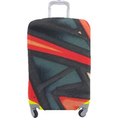 Graffiti Detail Wallpaper Texture Background Luggage Cover (large) by Amaryn4rt