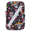 Day Dead Skull With Floral Ornament Flower Seamless Pattern Belt Pouch Bag (Large) View1