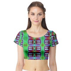 Corridor Nightmare Short Sleeve Crop Top by ScottFreeArt