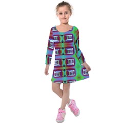 Corridor Nightmare Kids  Long Sleeve Velvet Dress