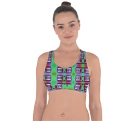 Corridor Nightmare Cross String Back Sports Bra by ScottFreeArt