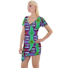 Corridor Nightmare Short Sleeve Asymmetric Mini Dress by ScottFreeArt