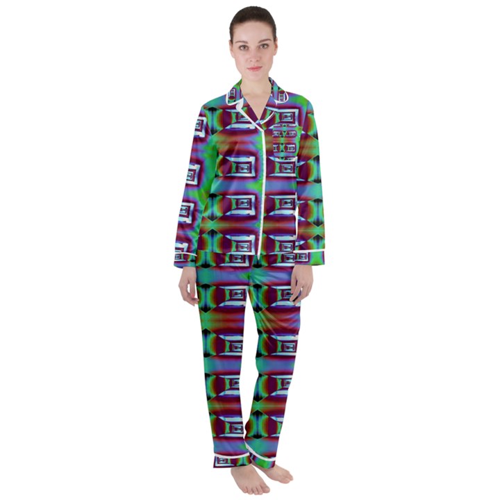 Corridor Nightmare Satin Long Sleeve Pyjamas Set