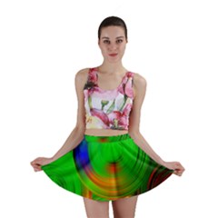 Pebbles In A Rainbow Pond Mini Skirt by ScottFreeArt