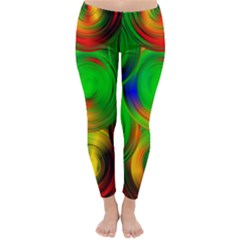 Pebbles In A Rainbow Pond Classic Winter Leggings