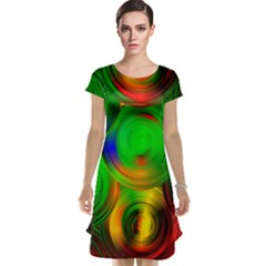 Pebbles In A Rainbow Pond Cap Sleeve Nightdress by ScottFreeArt