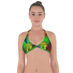 Pebbles In A Rainbow Pond Halter Neck Bikini Top by ScottFreeArt