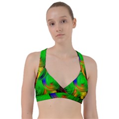 Pebbles In A Rainbow Pond Sweetheart Sports Bra by ScottFreeArt