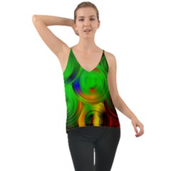 Pebbles In A Rainbow Pond Chiffon Cami by ScottFreeArt