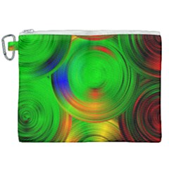 Pebbles In A Rainbow Pond Canvas Cosmetic Bag (xxl) by ScottFreeArt