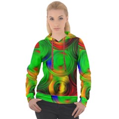 Pebbles In A Rainbow Pond Women s Overhead Hoodie by ScottFreeArt