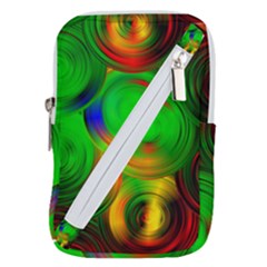 Pebbles In A Rainbow Pond Belt Pouch Bag (small) by ScottFreeArt