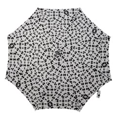 Black And White Ethnic Print Hook Handle Umbrellas (medium)