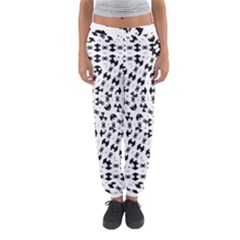 Black And White Ethnic Print Women s Jogger Sweatpants by dflcprintsclothing