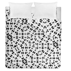 Black And White Ethnic Print Duvet Cover Double Side (queen Size) by dflcprintsclothing