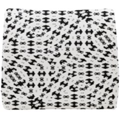 Black And White Ethnic Print Seat Cushion