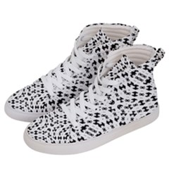 Black And White Ethnic Print Women s Hi-top Skate Sneakers by dflcprintsclothing