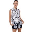 Black And White Ethnic Print Sleeveless Chiffon Button Shirt View1