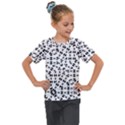 Black And White Ethnic Print Kids  Mesh Piece Tee View1