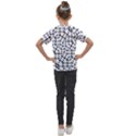 Black And White Ethnic Print Kids  Mesh Piece Tee View2