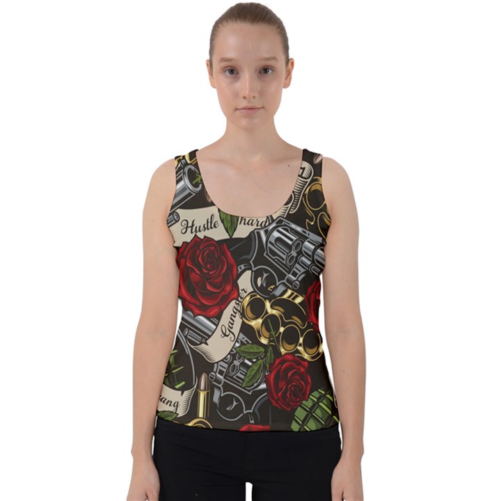 Seamless Vector Pattern Velvet Tank Top