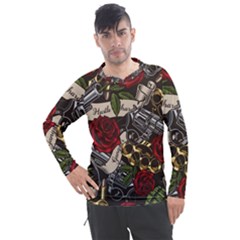 Seamless Vector Pattern Men s Pique Long Sleeve Tee