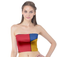 Dotted Colors Background Pop Art Style Vector Tube Top by Amaryn4rt