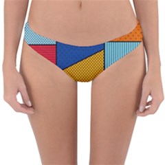 Dotted Colors Background Pop Art Style Vector Reversible Hipster Bikini Bottoms by Amaryn4rt