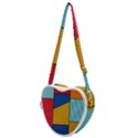 Dotted Colors Background Pop Art Style Vector Heart Shoulder Bag View1