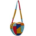 Dotted Colors Background Pop Art Style Vector Heart Shoulder Bag View2