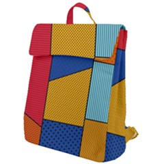 Dotted Colors Background Pop Art Style Vector Flap Top Backpack