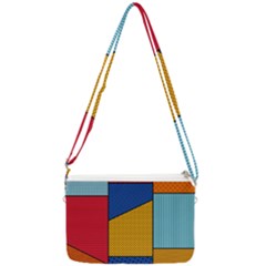 Dotted Colors Background Pop Art Style Vector Double Gusset Crossbody Bag by Amaryn4rt