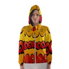 Explosion Boom Pop Art Style Women s Hooded Windbreaker by Amaryn4rt