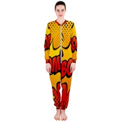 Explosion Boom Pop Art Style Onepiece Jumpsuit (ladies)  by Amaryn4rt