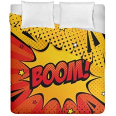 Explosion Boom Pop Art Style Duvet Cover Double Side (california King Size) by Amaryn4rt