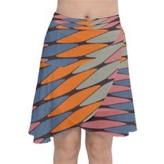 Zappwaits Pattern Chiffon Wrap Front Skirt by zappwaits