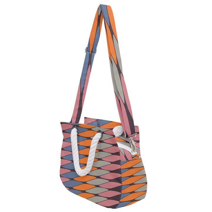 Zappwaits Pattern Rope Handles Shoulder Strap Bag